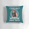A stylish "Jovi Rock" addiction-themed pillow featuring a quirky design inspired by the movie "Everything Everywhere All at Once".