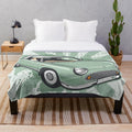 Emerald Green Nissan Figaro Inspired Plush Blanket