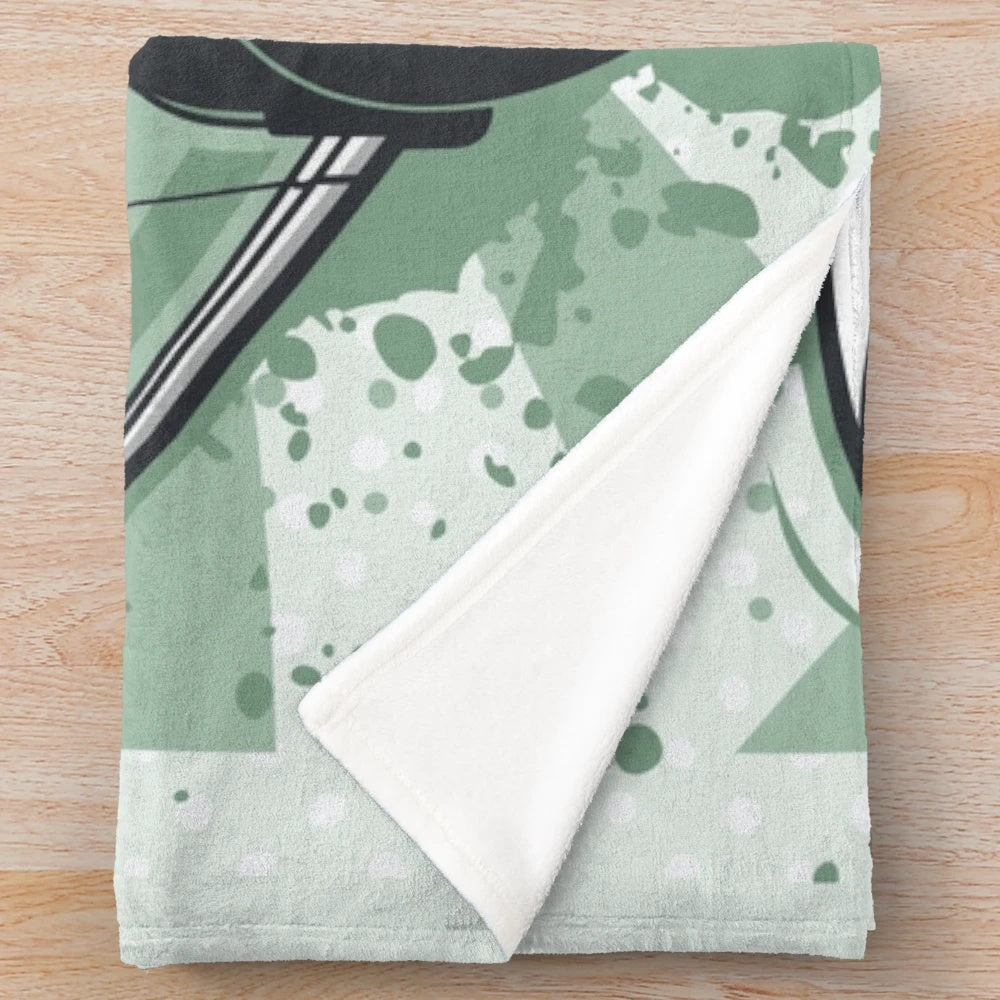 Emerald Green Nissan Figaro Inspired Plush Blanket