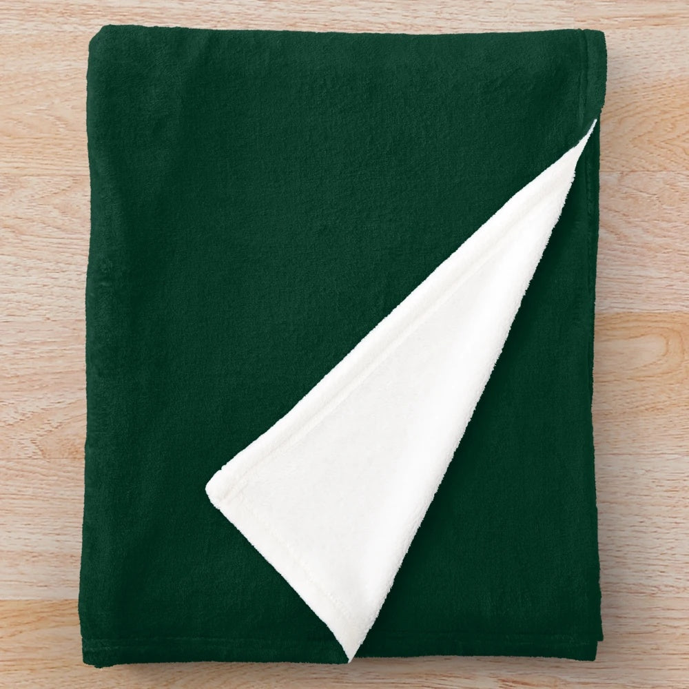 Emerald green plush blanket for cozy and modern home decor
