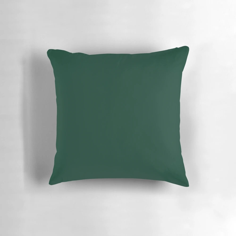 Emerald green solid minimalist pillow