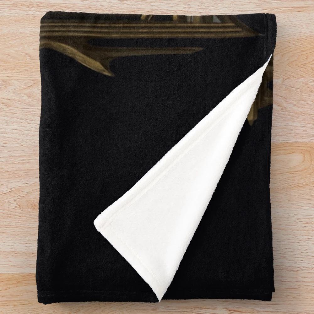 Emet-Selch inspired plush blanket featuring a portrait of the Ascian Emperor