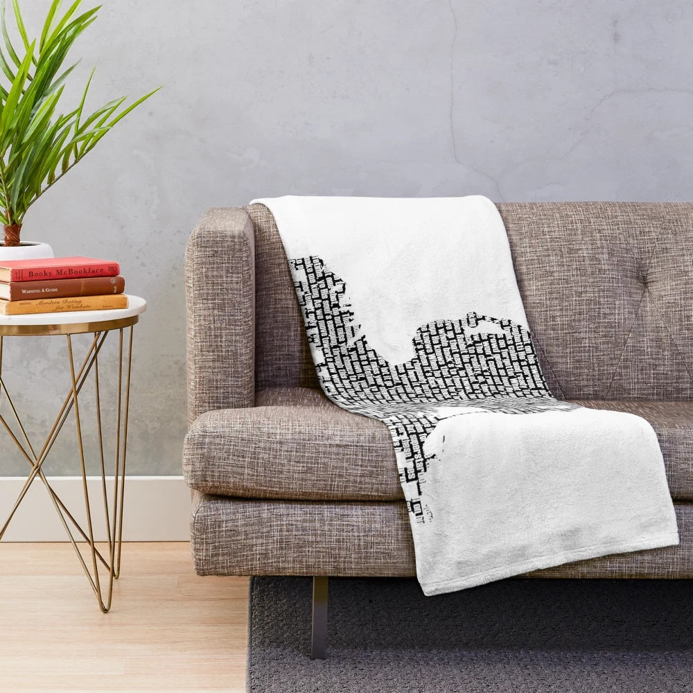 Eminem-inspired plush blanket featuring the "Lose Yourself" lyrics and design