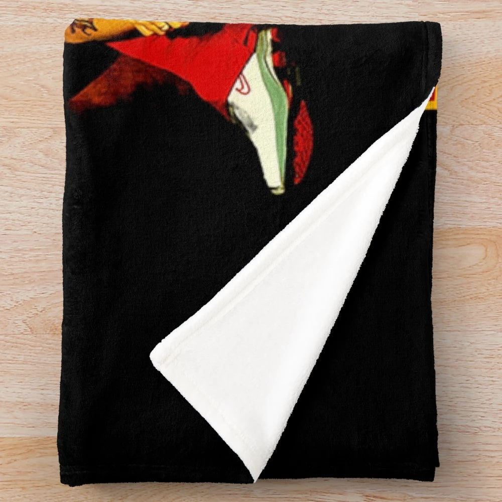 Vintage Eminem-inspired plush blanket with classic album artwork