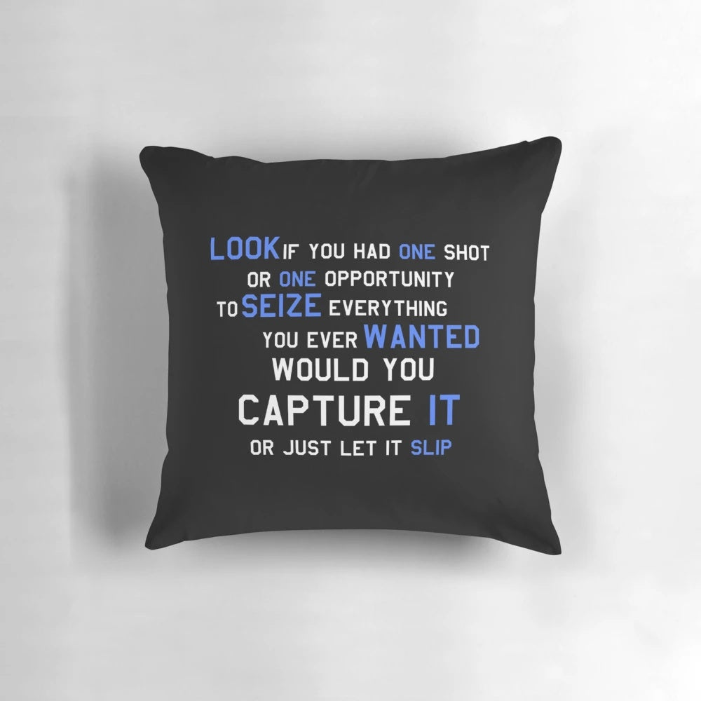 Eminem Motivational Pillow with Essential T-Shirt Design