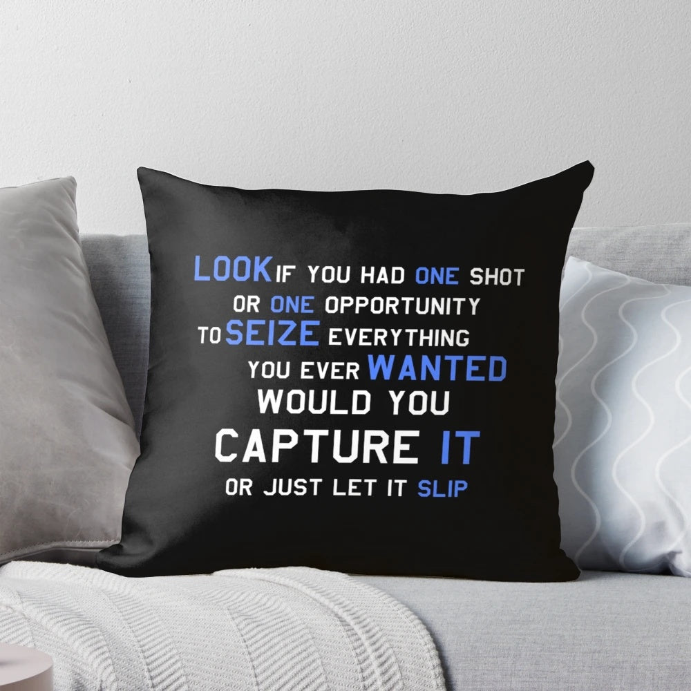 Eminem Motivational Pillow with Essential T-Shirt Design