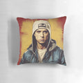 Eminem vintage poster pillow - iconic hip-hop music art