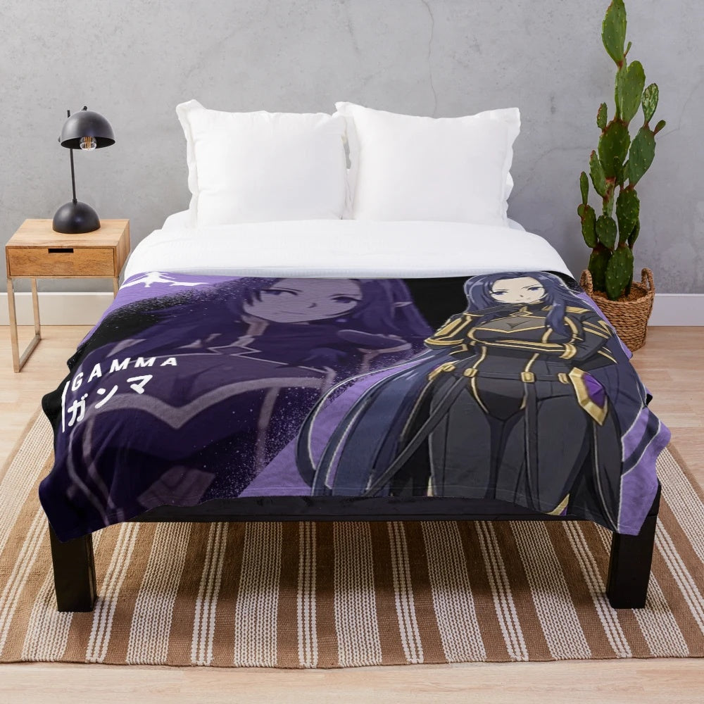 Eminence in Shadow inspired plush blanket featuring Cid Kageno and the Shadow Garden