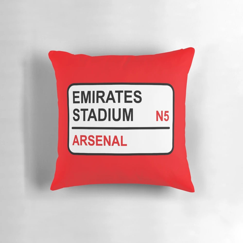 Emirates Stadium inspired football decorative pillow
