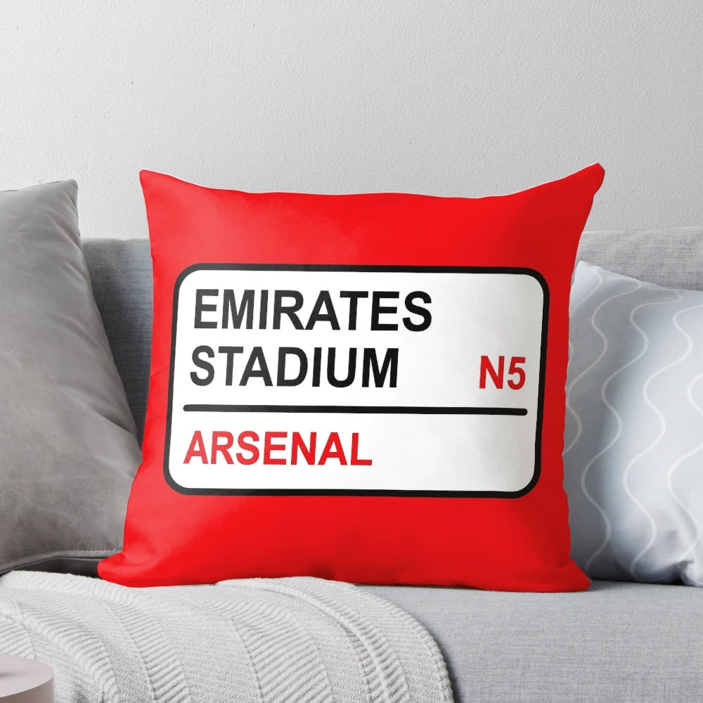 Emirates Stadium inspired football decorative pillow