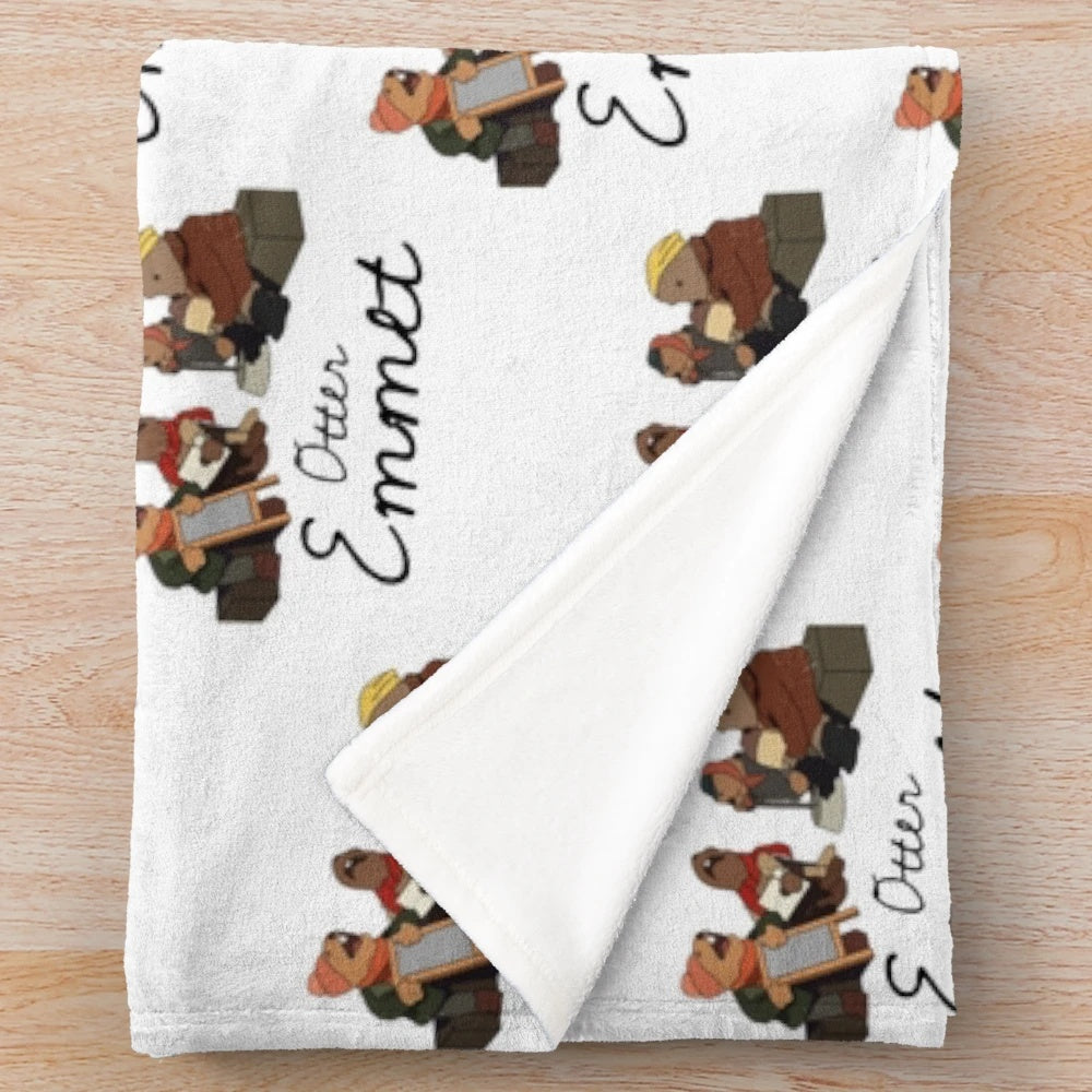 Emmet Otter-inspired plush blanket featuring the beloved Muppet character