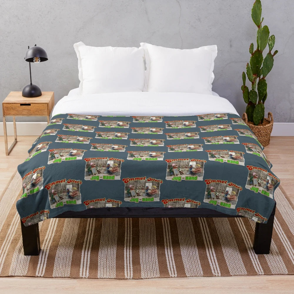 Emmet Otter plush blanket featuring the beloved character from Muppets Christmas special