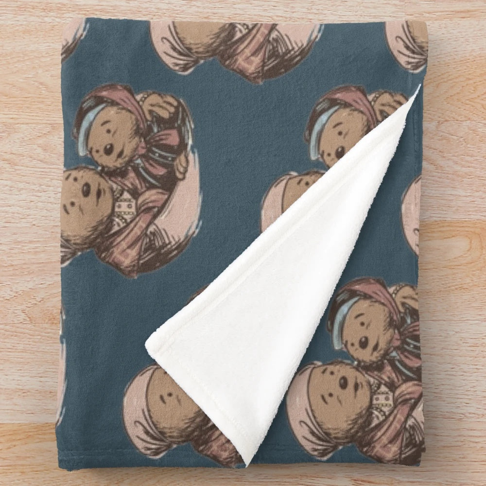 Emmet Otter themed plush blanket with cozy and soft design