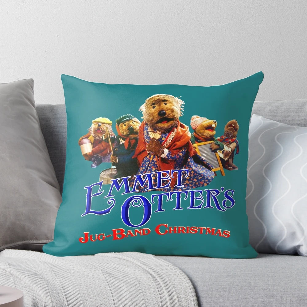 Emmet Otter's Jug Band Christmas Pillow - Festive Otter-Themed Holiday Decor