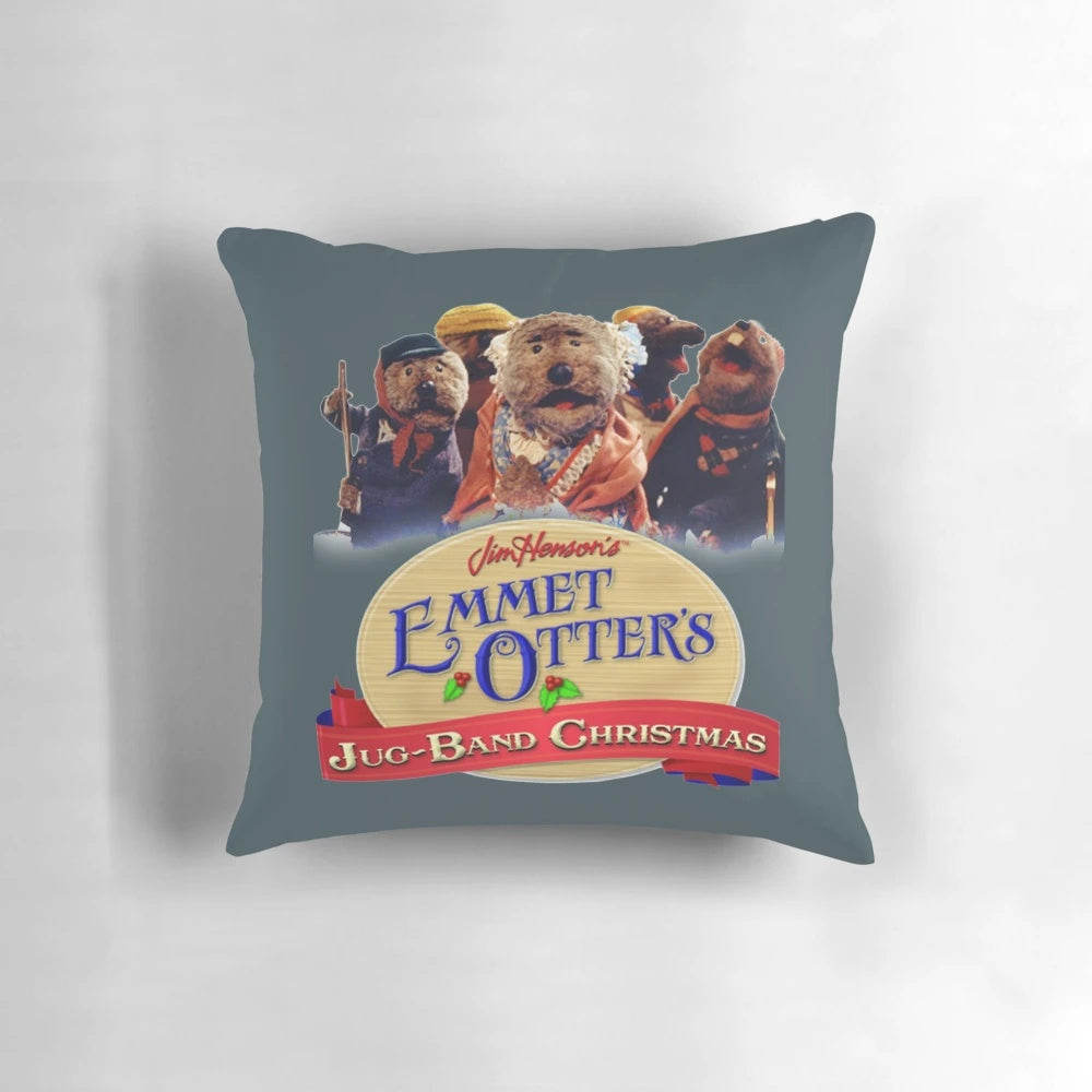 Emmet Otter's Jug Band Christmas Pillow with Muppet Characters