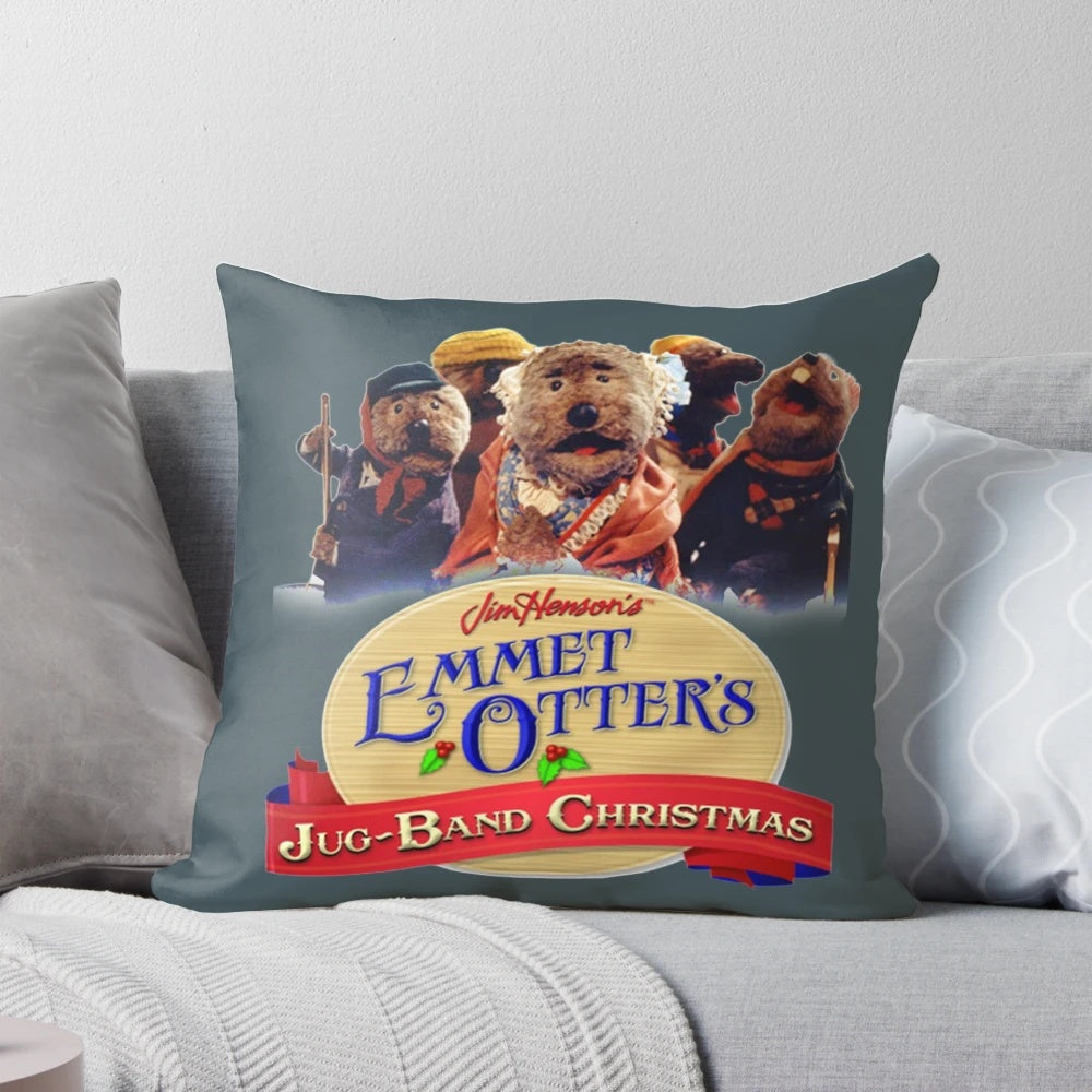 Emmet Otter's Jug Band Christmas Pillow with Muppet Characters