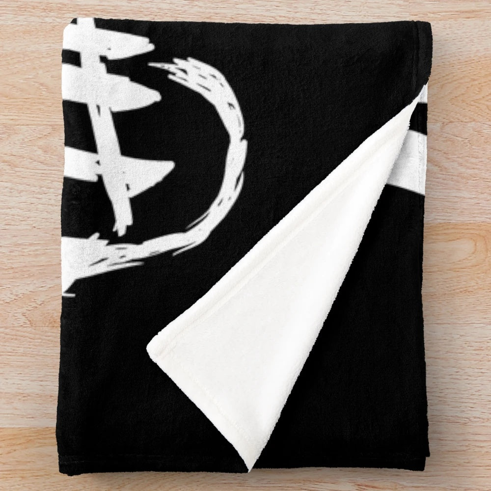 Pierce the Veil-themed plush blanket with the band's logo and name