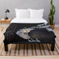 Plush blanket with emo-inspired design for fans of Gerard Way and The Black Parade