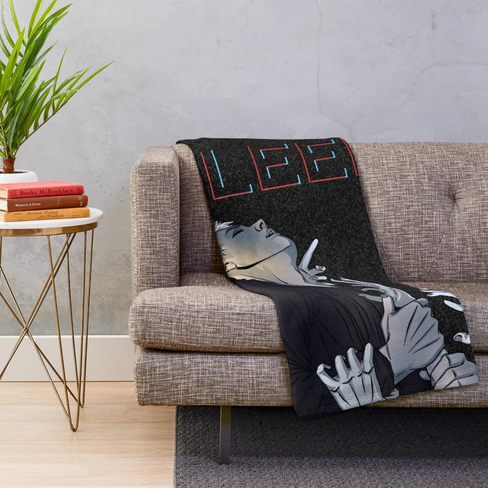 Plush blanket with emo-inspired design for fans of Gerard Way and The Black Parade