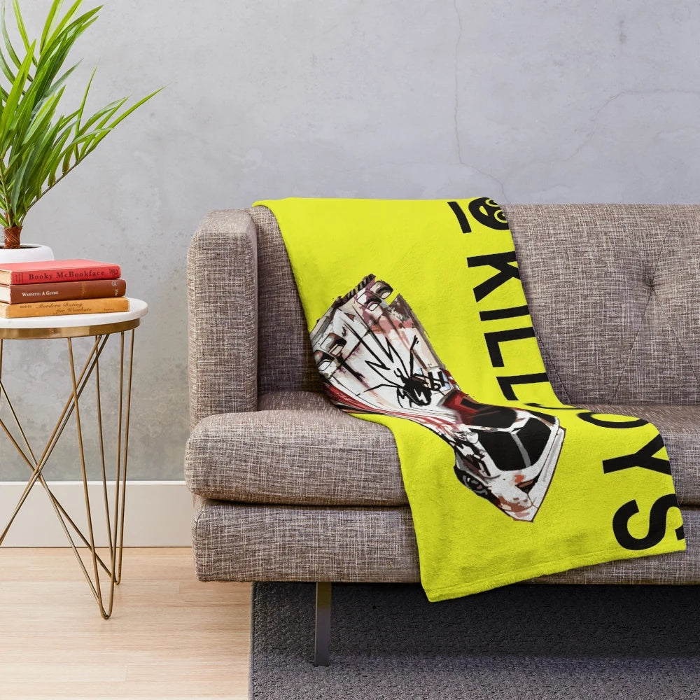Soft and cozy plush blanket featuring emo band and alternative rock themes