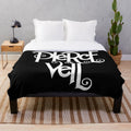 Emo metalcore plush blanket featuring the Pierce the Veil band logo