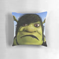 Emo Shrek themed decorative throw pillow with gothic and emotional design
