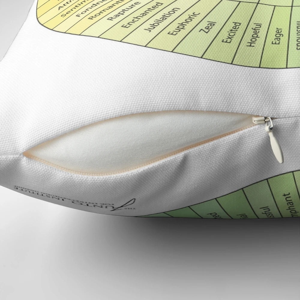 Emotion wheel pillow for personal growth and emotional intelligence