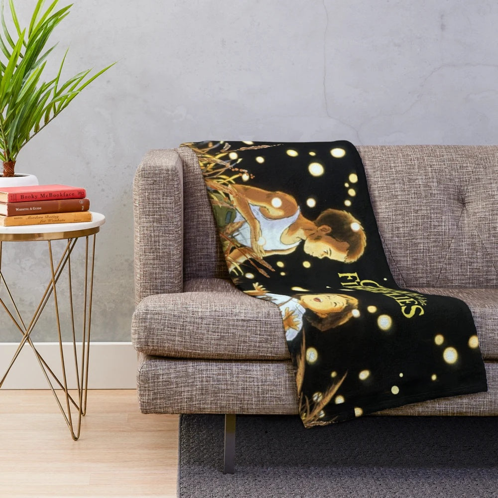 Soft and cozy plush blanket inspired by the classic 1980s anime film Grave of The Fireflies