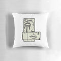 A soft, gray pillow with the word "Sadness" printed on it, designed to provide comfort during difficult times.