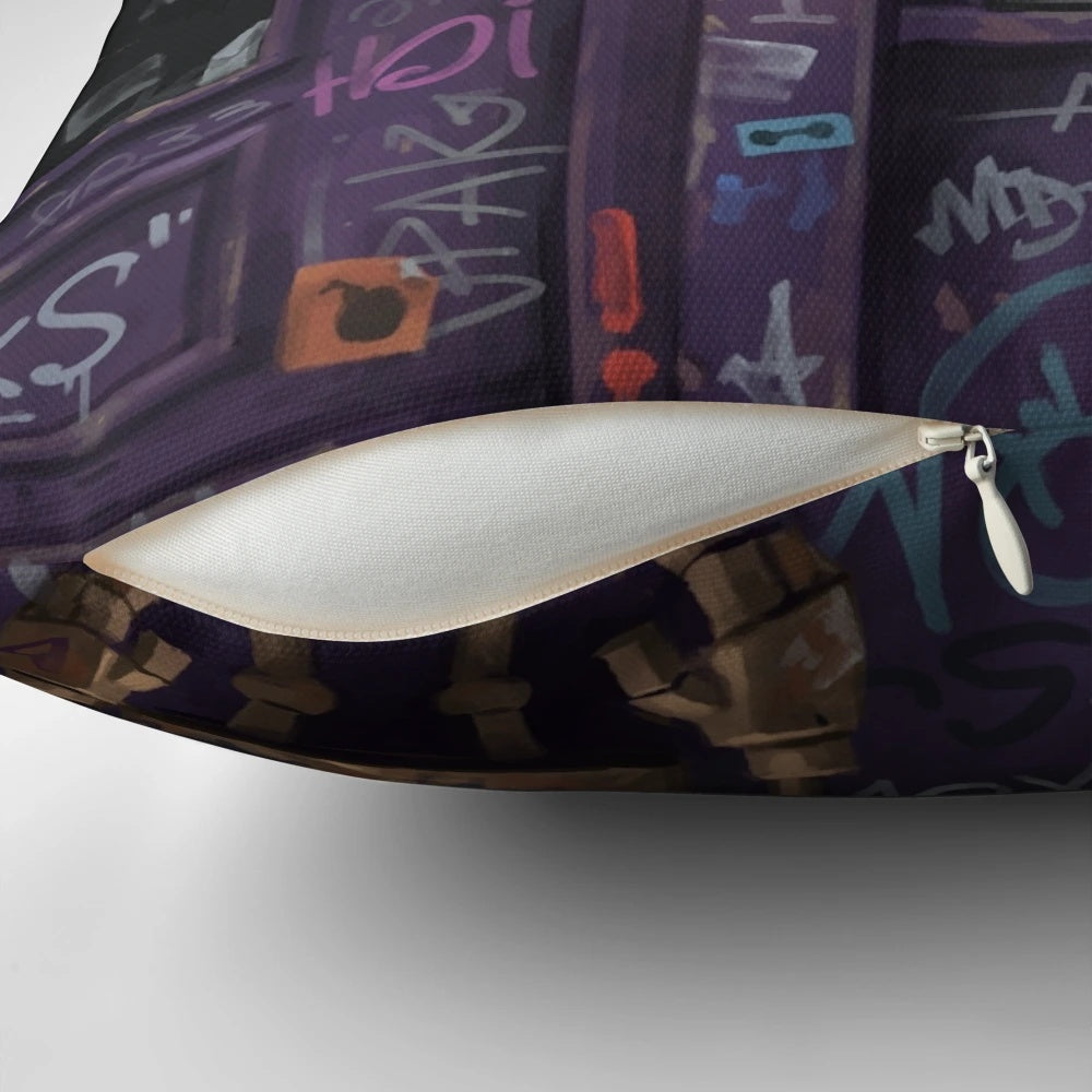 Soft, plush robot pillow with empathetic design for urban living