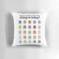 A soft, cozy pillow featuring a "Chair Feelings" design, perfect for therapy offices, counseling spaces, and mental health support.