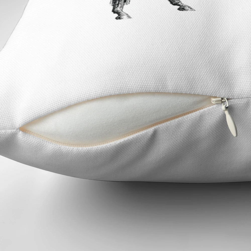 A plush, soft pillow featuring an image of Beyoncé with a majestic horse, creating a powerful and inspiring design.