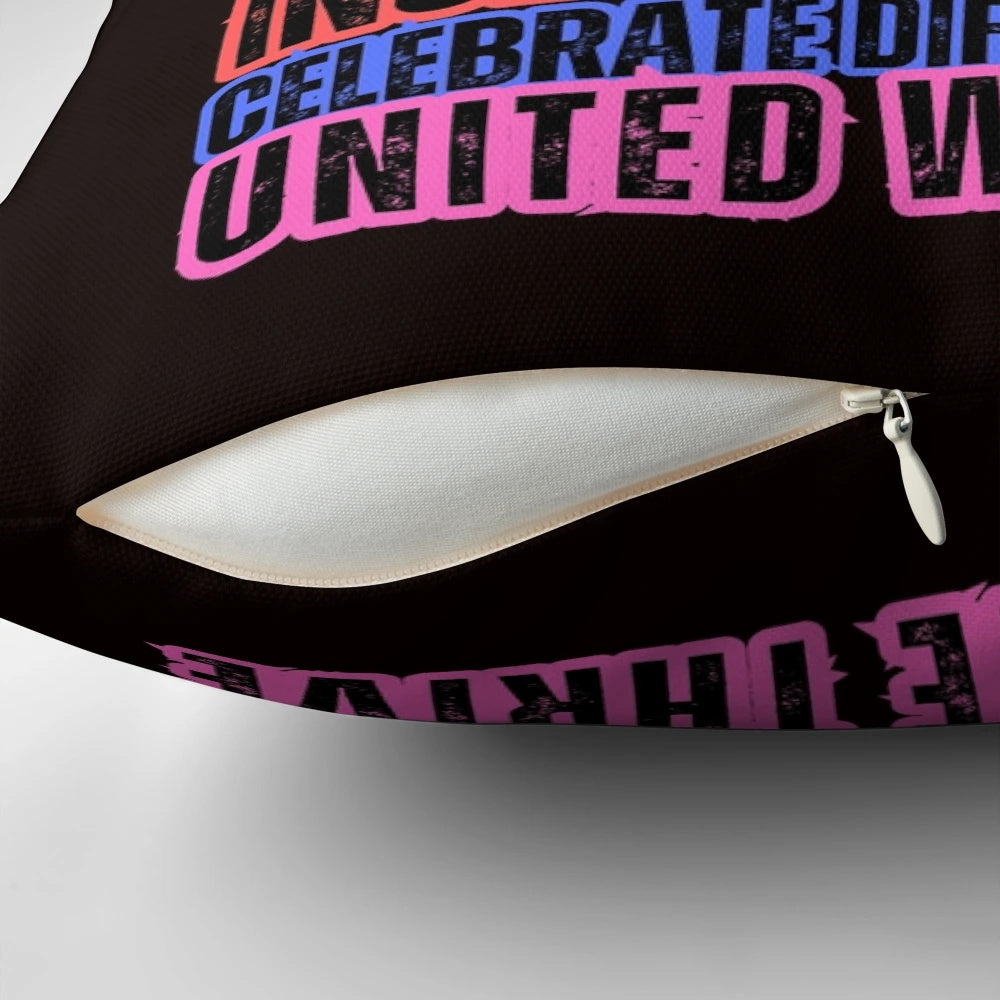 Equality Quotes Pillow showcasing inspirational messages about diversity, inclusion, and self-worth