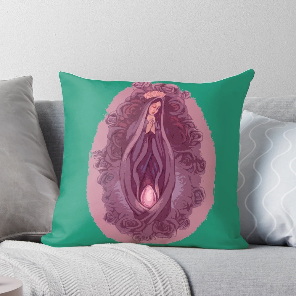 Feminist pillow with female anatomy design
