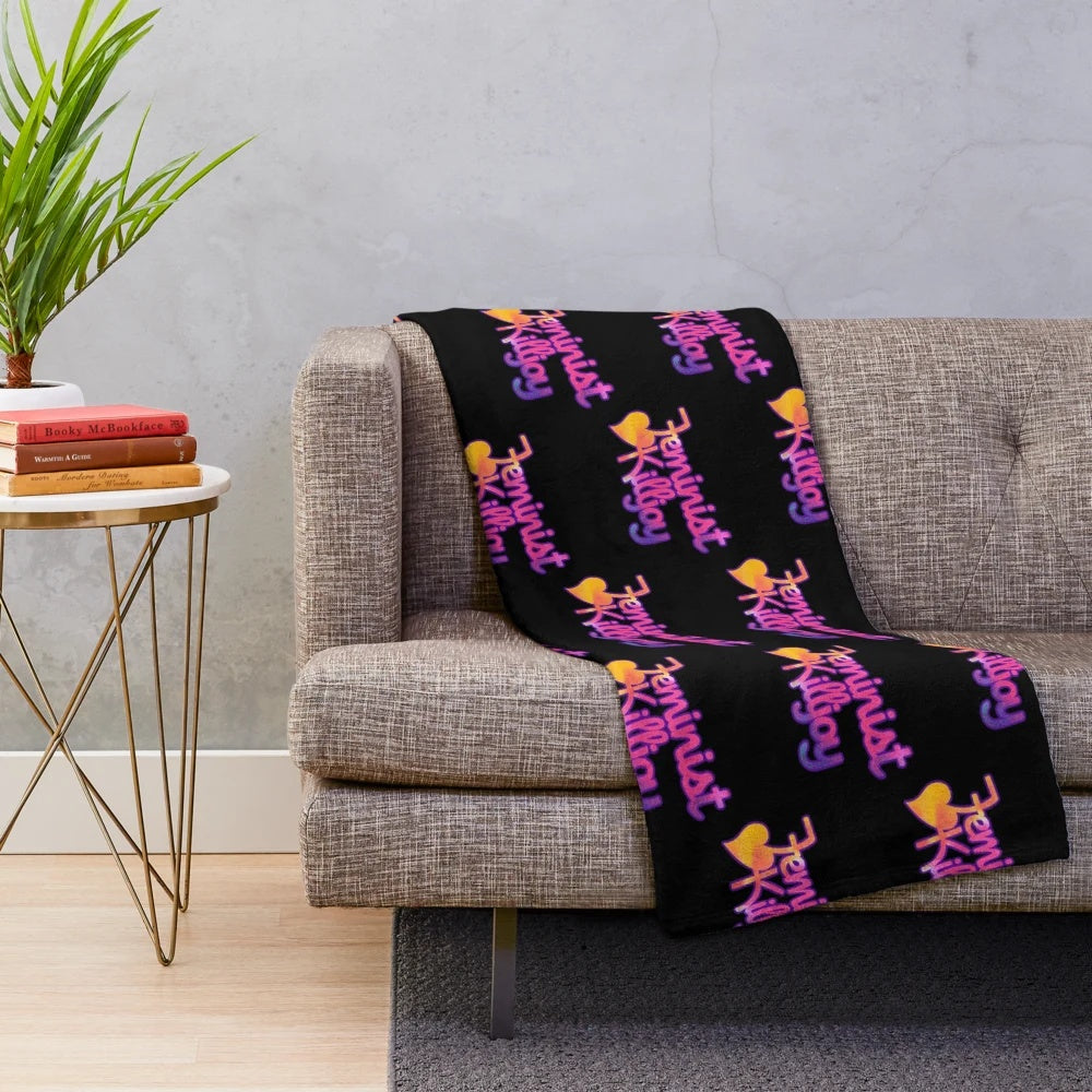 Feminist Killjoy Plush Blanket with bold, sarcastic design