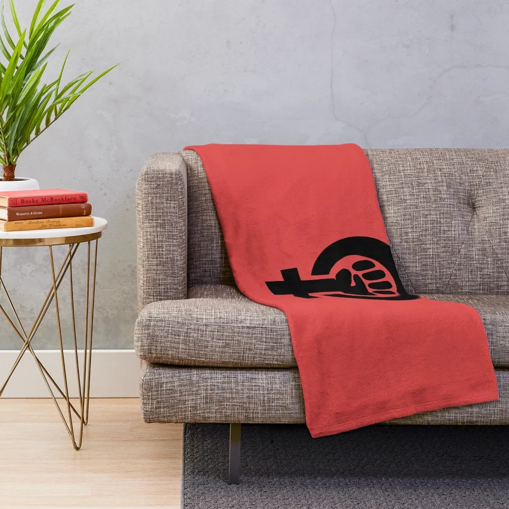 Soft and plush feminist symbol blanket for cozy home decor