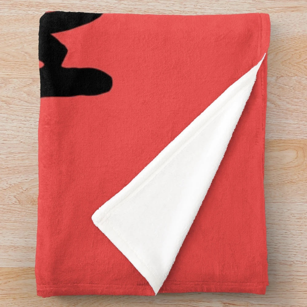 Girl Power Plush Blanket featuring a feminist symbol and inspirational design