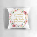 Pillow with the text "You Can't Break a Woman Who Gets Her Strength From Jehovah
