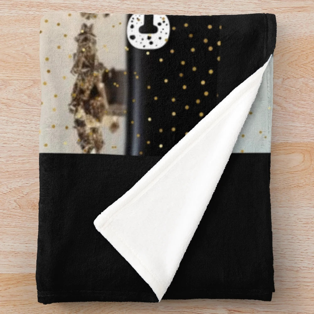 Plush blanket with a confident and stylish businesswoman design