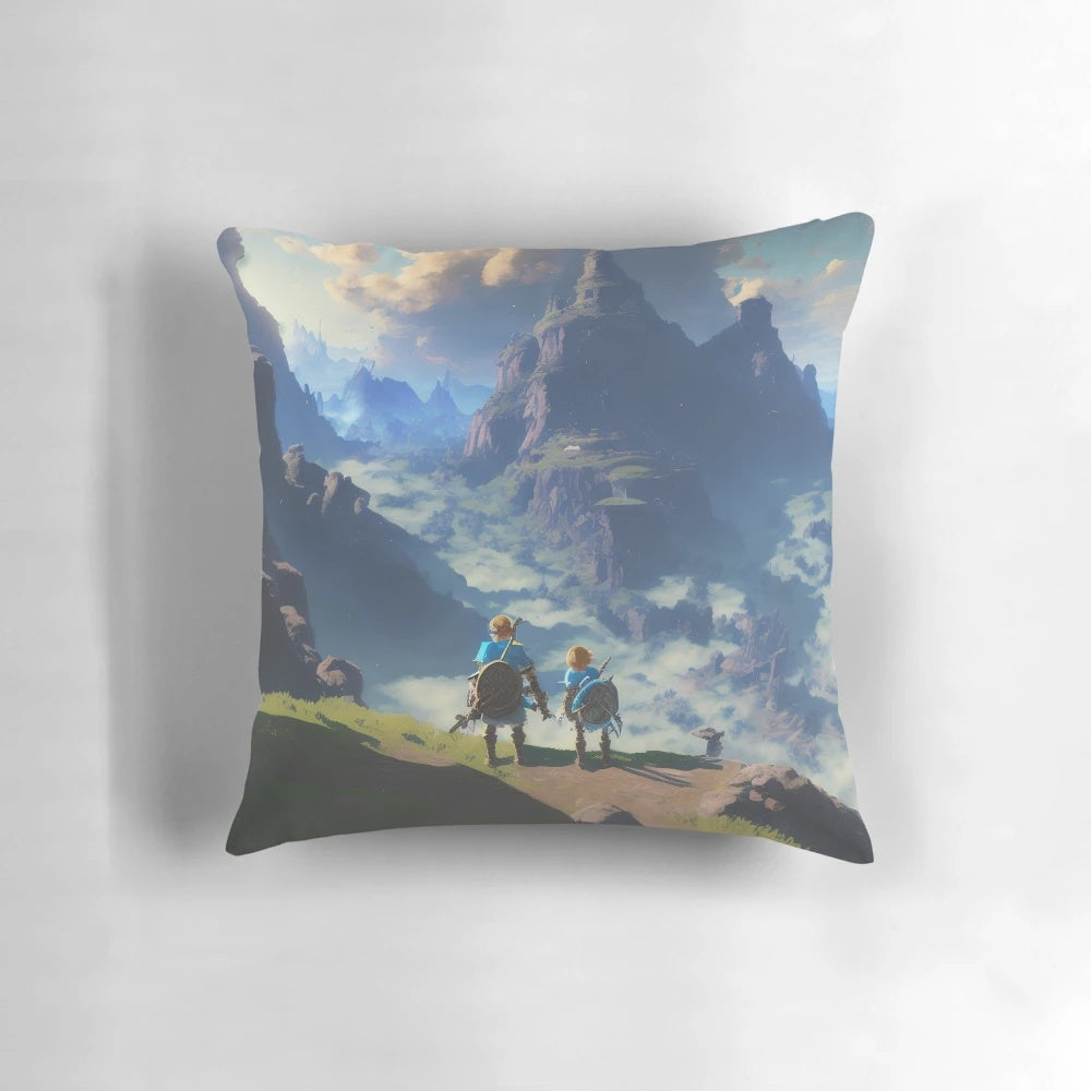 The Enchanted Trail Pillow - a lush, scenic design that transports you to a magical, outdoor retreat