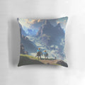 The Enchanted Trail Pillow - a lush, scenic design that transports you to a magical, outdoor retreat