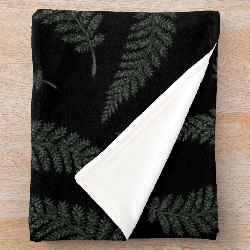 Fern Witch plush blanket with a mystical, nature-inspired design