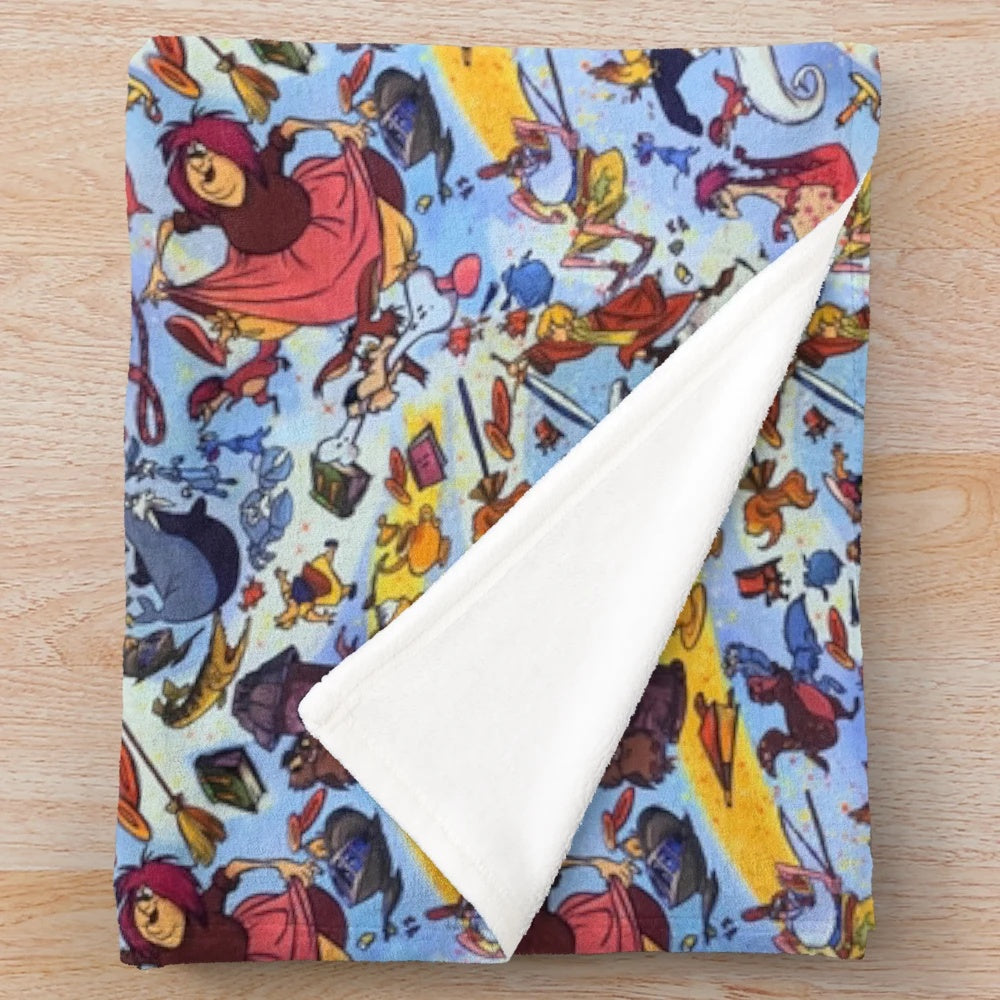 Plush blanket with Disney's Sword in the Stone and King Arthur design