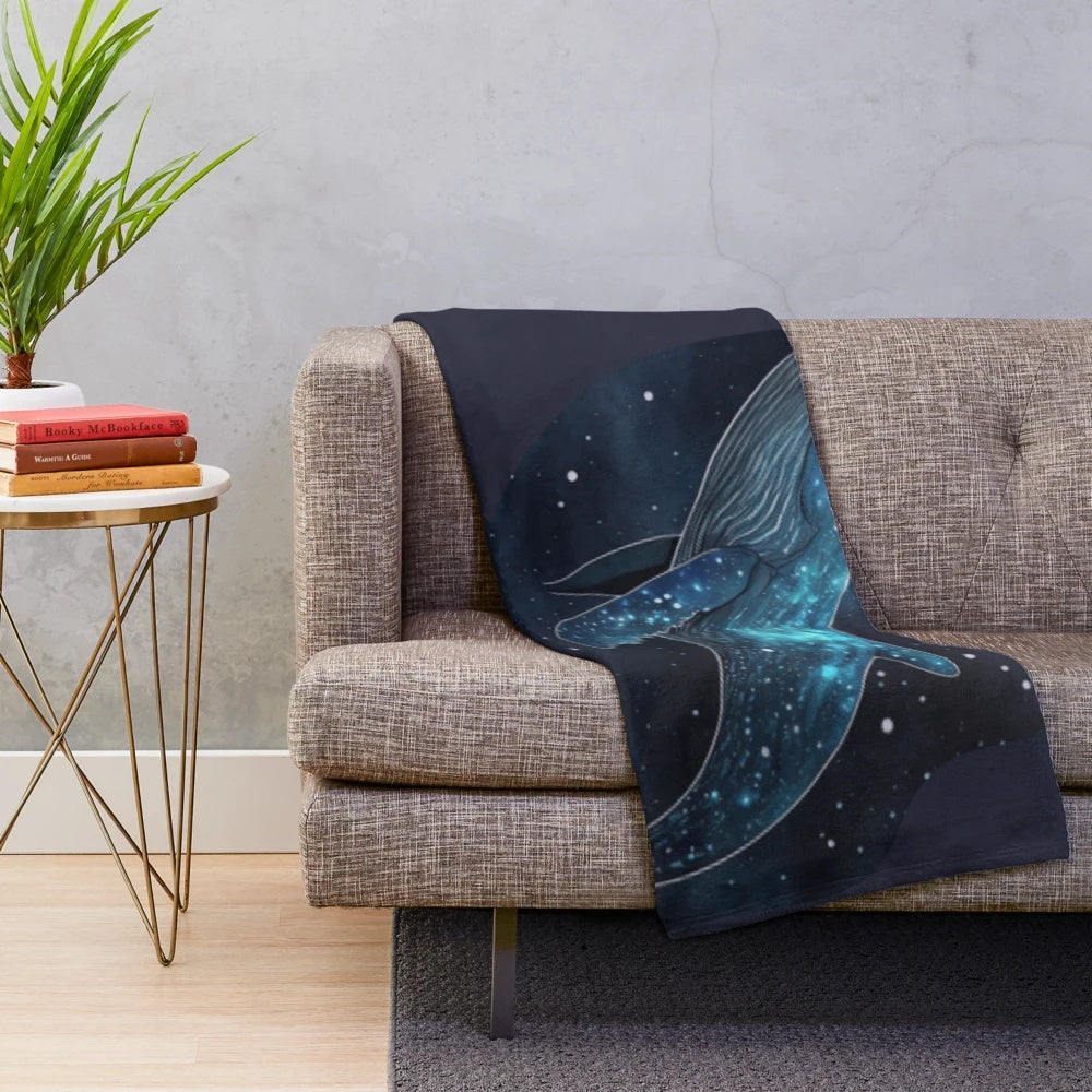 Plush blanket featuring mythical sea creatures