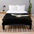 Cozy plush blanket featuring a flying owl design, perfect for bookworms and fans of magical themes