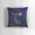 Decorative throw pillow featuring an enchanted rose illustration and quote from the Beauty and the Beast fairy tale.