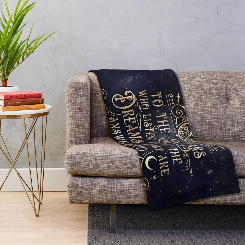 Cozy ACOTAR inspired plush blanket with focus keyword