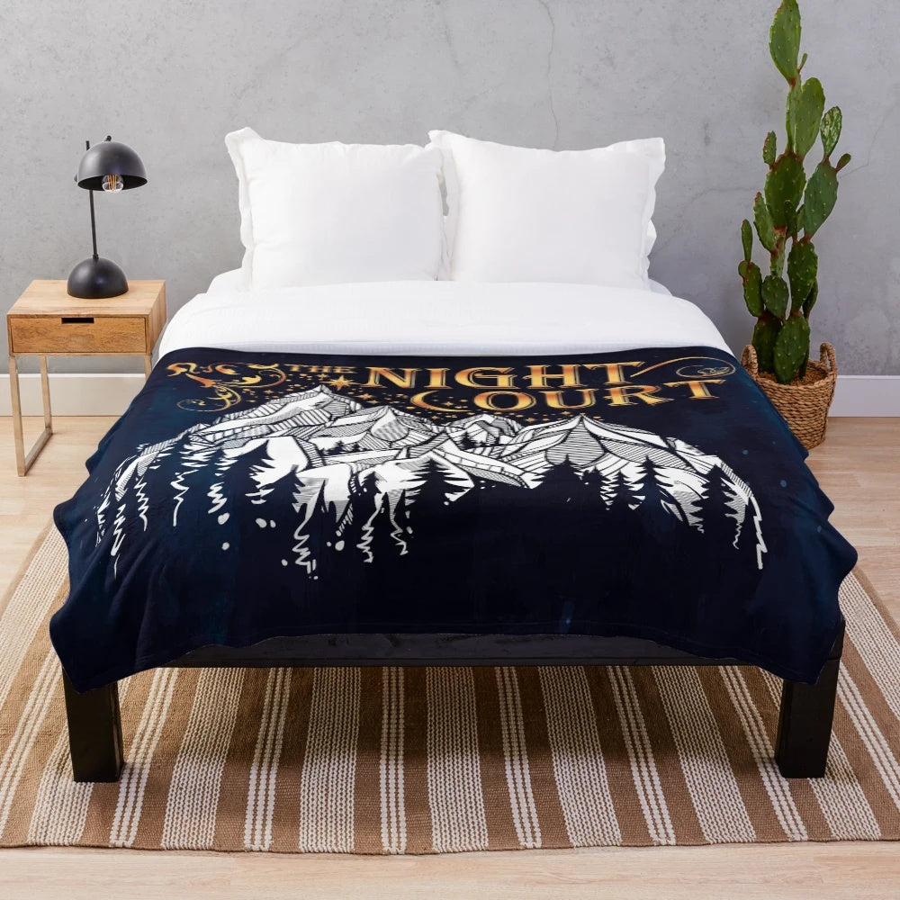 Plush blanket featuring the Night Court from A Court of Wings and Ruin by Sarah J. Maas
