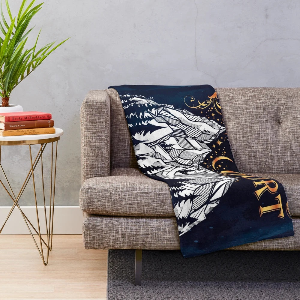 Plush blanket featuring the Night Court from A Court of Wings and Ruin by Sarah J. Maas