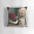 Decorative pillow featuring the iconic characters from Alice in Wonderland